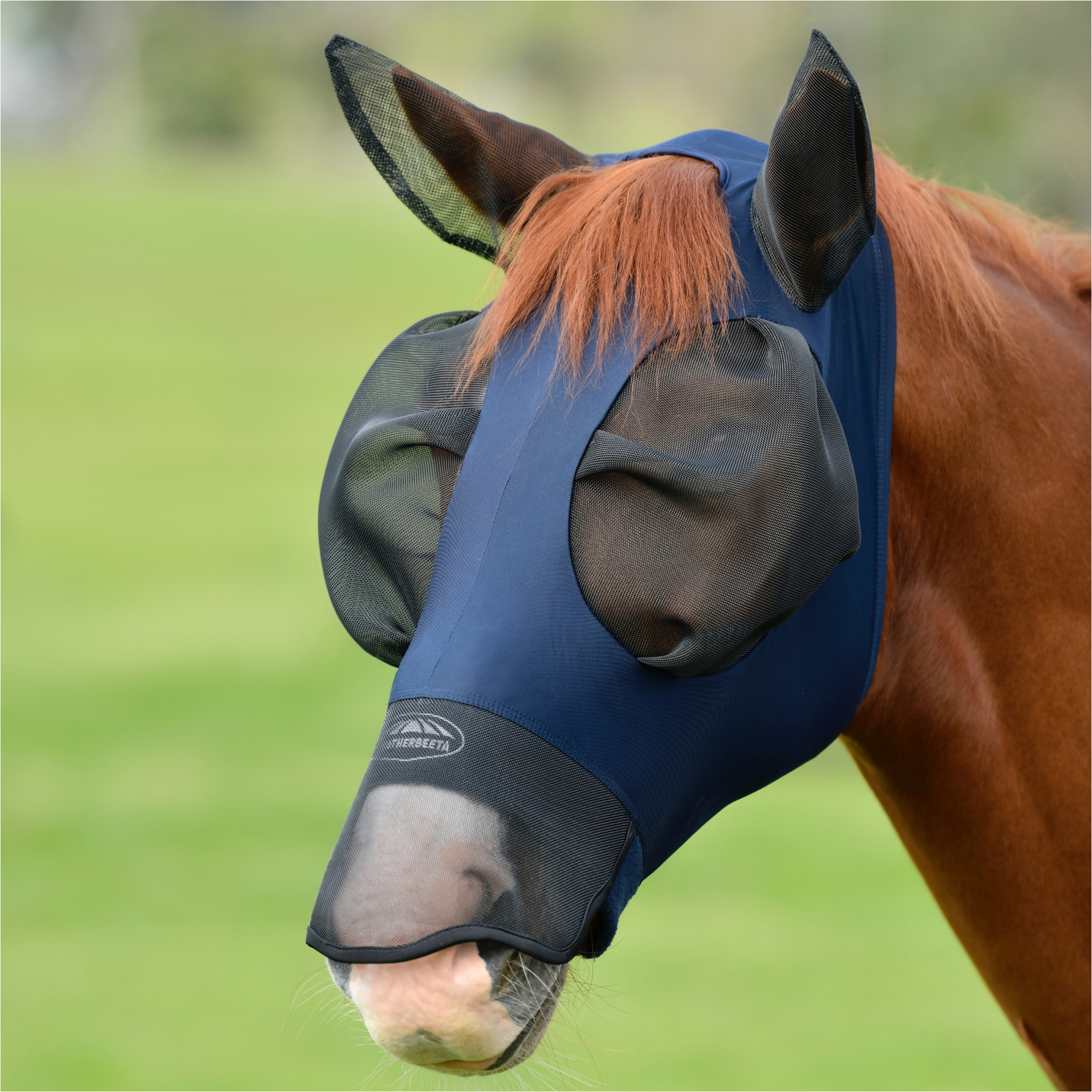 2025 Weatherbeeta Comfitec Luxe Bug Eye Saver With Ears And Nose 1018289 - Navy